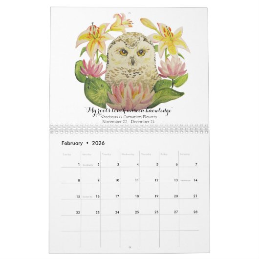 Blumeneulen Ihr Blumenhoroskopzeichen Kalender (Feb 2026)