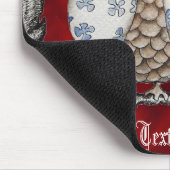 Blumeneulen-Rot Mousepad (Ecke)