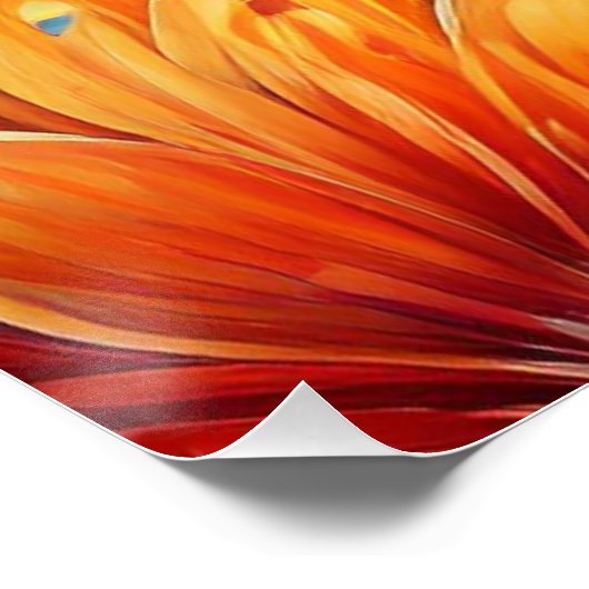 Blumenexplosion: Bursting-Farbmuster Poster (Ecke)