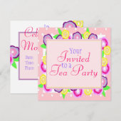 Blumenexplosion Einladung (Vorne/Hinten)