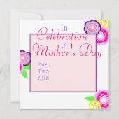 Blumenexplosion Einladung (Rückseite)