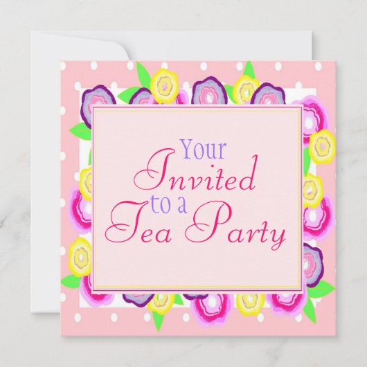 Blumenexplosion Einladung (Vorderseite)