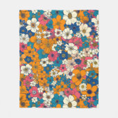 Blumenexplosion Fleecedecke (Vorderseite)