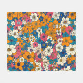 Blumenexplosion Fleecedecke (Vorderseite (Horizontal))