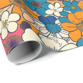 Blumenexplosion Geschenkpapier (Rolleneckpunkt)