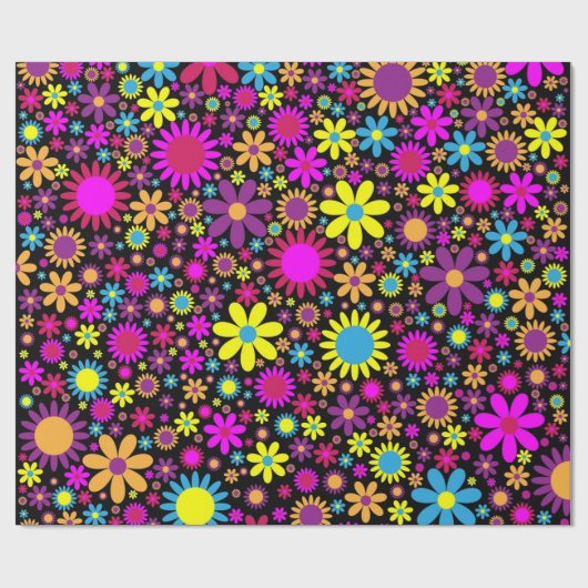 Blumenexplosion Geschenkpapier (Flach)