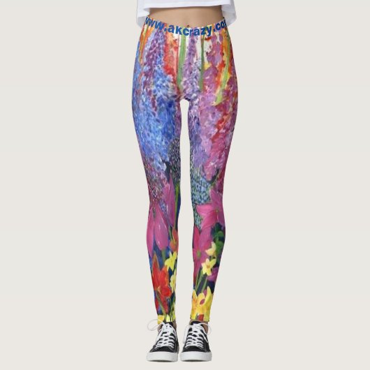 Blumenexplosion Leggings (Vorderseite)