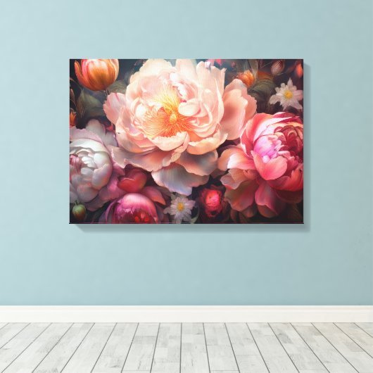 Blumenexplosion Leinwanddruck (Insitu (Holzboden))