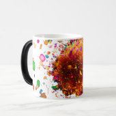 Blumenexplosion Morphing Tasse - 11 oz Tasse (Vorderseite Links)