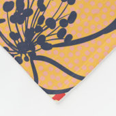 Blumenexplosion: Nahtloser Vintager Trend. Fleecedecke (Ecke)