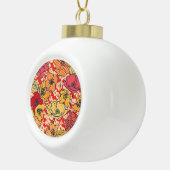 Blumenexplosion: Nahtloser Vintager Trend. Keramik Kugel-Ornament (Rechts)
