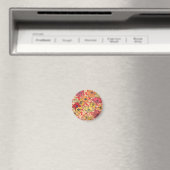 Blumenexplosion: Nahtloser Vintager Trend. Magnet (In Situ (Geschirrspüler))