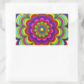 Blumenexplosion Rechteckiger Aufkleber (Tasche)