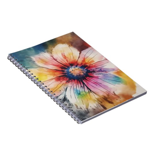 Blumenexplosion von Farben Notizblock (Rechte Seite)