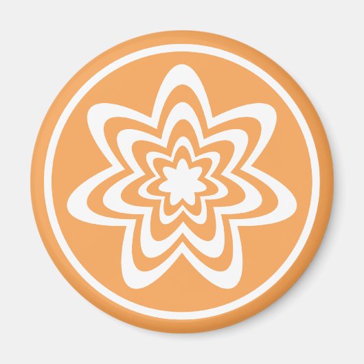 Blumenexplosionsmagnet, Orange Magnet (Vorne)