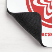 Blumenexplosionsmuschel, hellrot mousepad (Ecke)