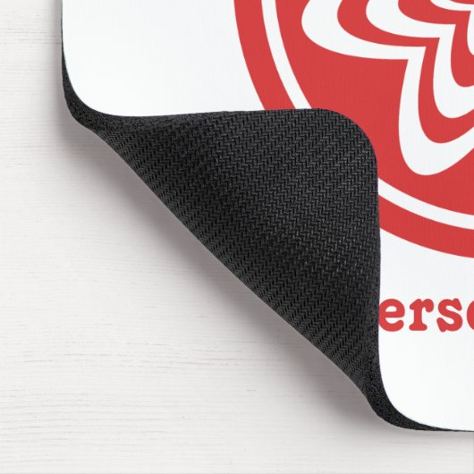 Blumenexplosionsmuschel, hellrot mousepad (Ecke)