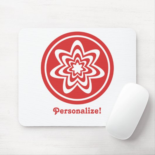 Blumenexplosionsmuschel, hellrot mousepad (Mit Mouse)