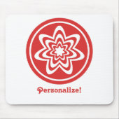 Blumenexplosionsmuschel, hellrot mousepad (Vorne)