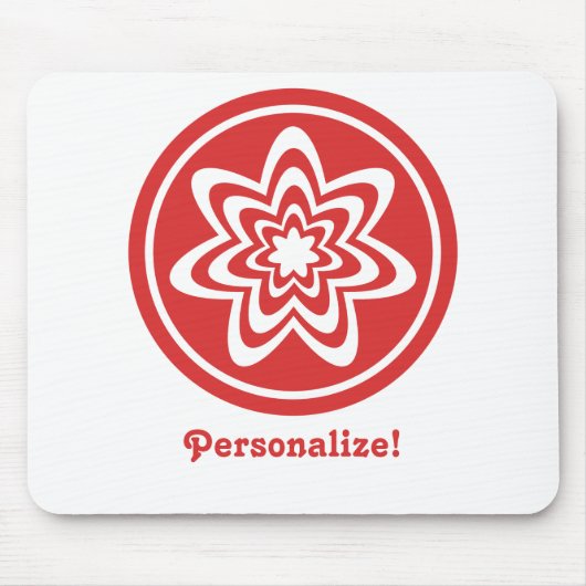 Blumenexplosionsmuschel, hellrot mousepad (Vorne)