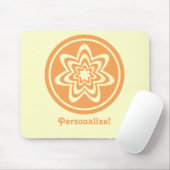 Blumenexplosionsmuschel, Orange Mousepad (Mit Mouse)