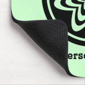 Blumenexplosionsmuschel, schwarz mousepad (Ecke)