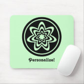 Blumenexplosionsmuschel, schwarz mousepad (Mit Mouse)