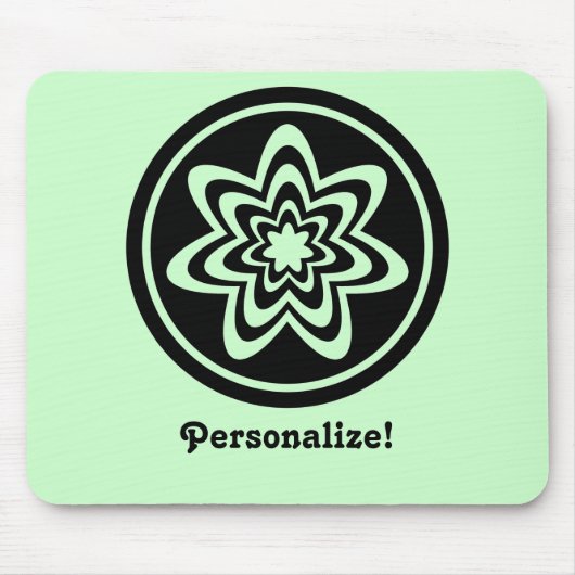 Blumenexplosionsmuschel, schwarz mousepad (Vorne)