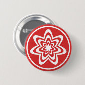 Blumenexplosionsschalter, hellrot button (Vorne & Hinten)