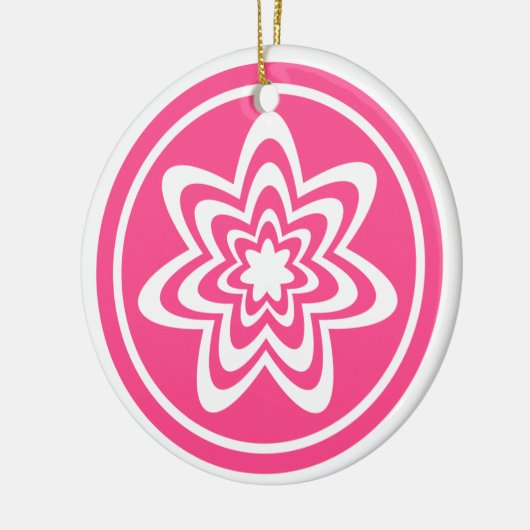 Blumenexplosionsschmuck, rosa keramik ornament (Links)