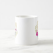 Blumenfabulous 50. Geburtstag rosa Gold Kaffeetasse (Mittel)