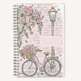 Blumenfahrrad Notizblock