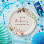 Blumenfall Botanisches Glück Erntedankfest Pappteller (Party)