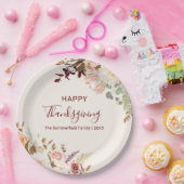 Blumenfall Botanisches Glück Erntedankfest Pappteller (Party)