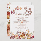 Blumenfall im Brautparty der Liebe Einladung (Vorne/Hinten)