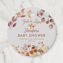 Blumenfall in Liebe Baby Dusche Gefallen Geschenkanhänger