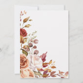 Blumenfall in Liebe Boho Fall Botanische Hochzeit Einladung (Rückseite)