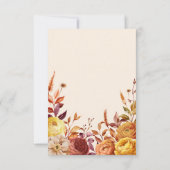 Blumenfall in Liebe Foto Hochzeit Sichern Sie das Einladung (Rückseite)