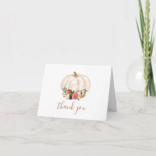 Blumenfall in Liebe Pumpkin Hochzeit Vielen Dank Karte