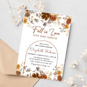 Blumenfall in Liebe rustikale Herbstdusche Baby Einladung