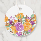 Blumenfall Kleine Kürbiswasserfarbe Vielen Dank Geschenkanhänger (Rückseite)