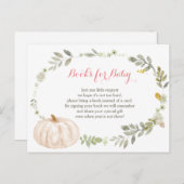 Blumenfall Pumpkin Greenery Baby Shower Books Postkarte (Vorne/Hinten)