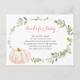 Blumenfall Pumpkin Greenery Baby Shower Books Postkarte