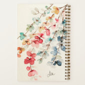 Blumenfall - SpiralNotebook Notizblock (Rückseite)