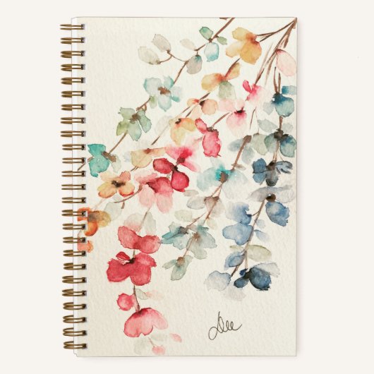 Blumenfall - SpiralNotebook Notizblock (Vorderseite)