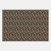 Blumenfallen Herbstmuster Faltblätter Geschenkpapier Set (Vorderseite 3)