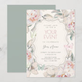 Blumenfalter Einladung (Vorne/Hinten)