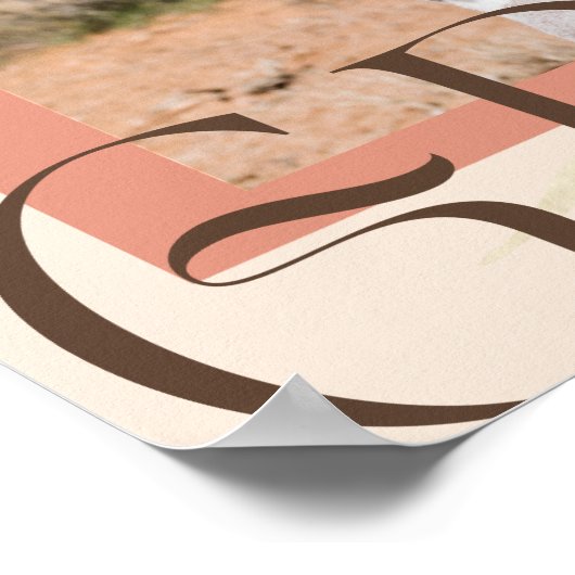 Blumenfantasie: Abschluss mit Boho-Chic-Rahmen Poster (Ecke)