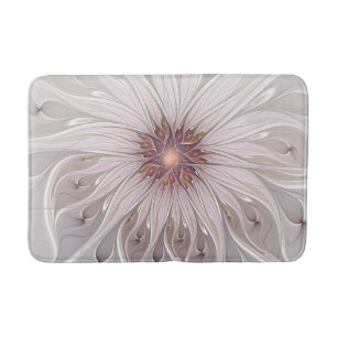 Blumenfantasie, Abstrakte moderne Pastell-Blume Badematte