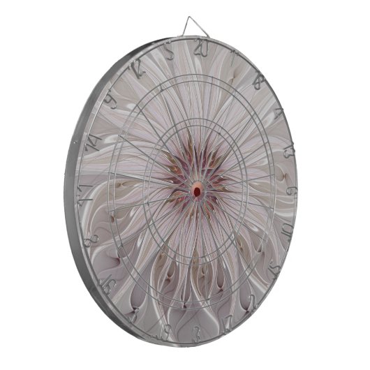 Blumenfantasie, Abstrakte moderne Pastell-Blume Dartscheibe (Vorderseite Links)